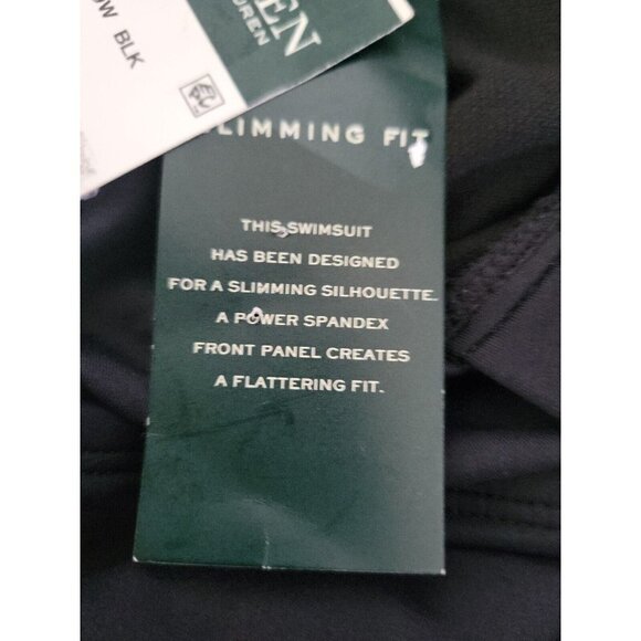 LAUREN Ralph Lauren Plus Size Shaping V-Neck One-Piece Swimsuit. Size 18 W - Picture 7 of 7